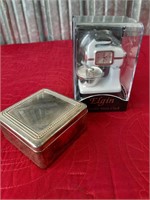 NIB ELGIN MINI CLOCK AND JEWLERY BOX