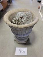 Concrete Planter & Sea Shell