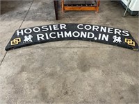 Wooden Hoosier Corners Richmond, IN Sign