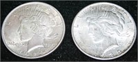 1924 & 1925 Peace Silver Dollars