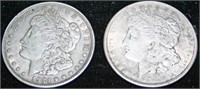 (2) 1921 Morgan Silver Dollars