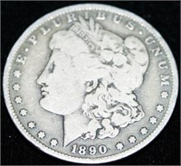 1890-O Morgan Silver Dollar