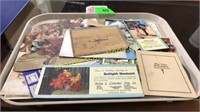 Old promotional items, cards, miscellaneous