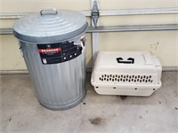 Small Garbage Can And Small Pet Kennel