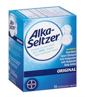 Alka-Seltzer Pain Reliever Tablets 72 ct BB 02/26