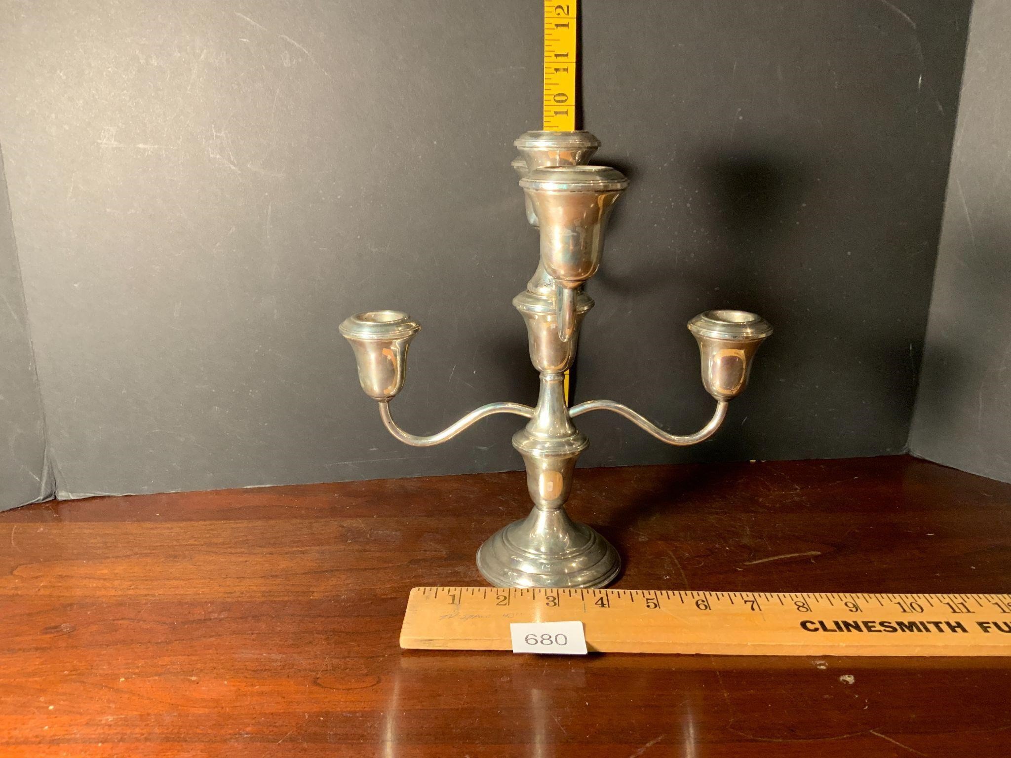 Reed & Barton Sterling Silver Weighted Candelabra