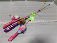 2 Barbie and Dora fishing poles