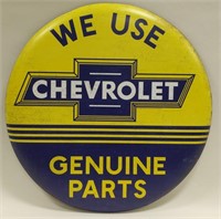 24" Chevrolet Dealership Convex Metal Button Sign