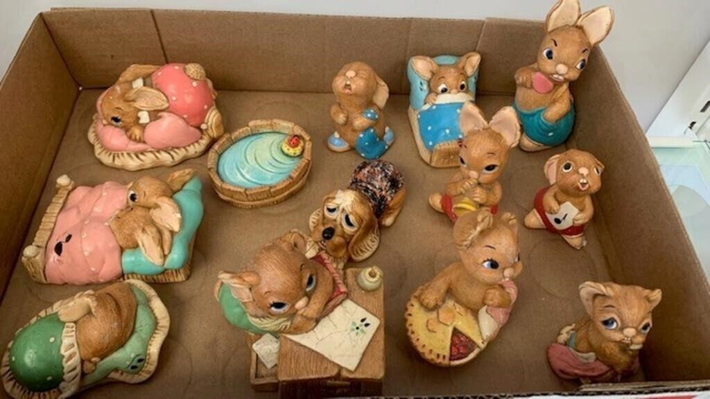 Vintage Lot of Pendelfin Bunny Figurines