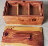 Nice Wooden Box with Lot of W.M. Roger's & Son