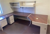 Cherry desk top shelf - drawers cubicle station