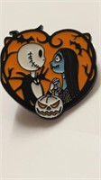 Heart shaped Jack and Sally Nightmare Before