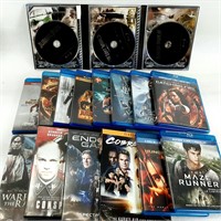 13 Blu-Ray et 4 DVD variés