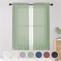 OWENIE Sheer Curtains Living Room 54 inches Long,