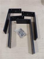 Heavy duty L counter top support shelf brackets