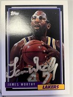 Lakers James Worthy Signed Card with COA
