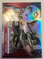 Falcons Drake London Signed Card with COA