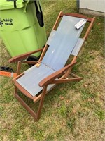 Folding beach style wooden chair