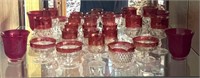 Red  Glassware - No chips
