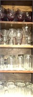 cabinet of drinking glasses