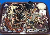 Tray Of Costume Jewelry