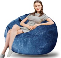 3 Ft Bean Bag Chair: Memory Foam Filled Bean Bag C