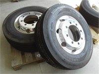 (2) Goodyear 265/70R19.5 Drive Tires