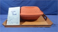 Wooden Tray, Clay Dishes