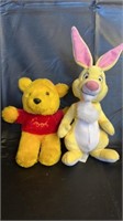 Disney Plush Pooh and Rabbit