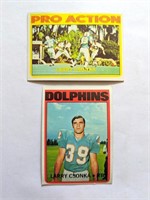 Larry Csonka 1972 Topps 149 & Pro Action 259