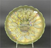 N's Peacock and Urn Master IC bowl - lime green