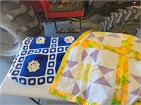 Afghan, and Quilted Blanket   see des