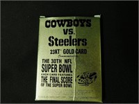 Cowboys Steelers Super Bowl XXX Card