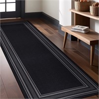 Modern Bordered Non Slip Indoor Runner Rugs