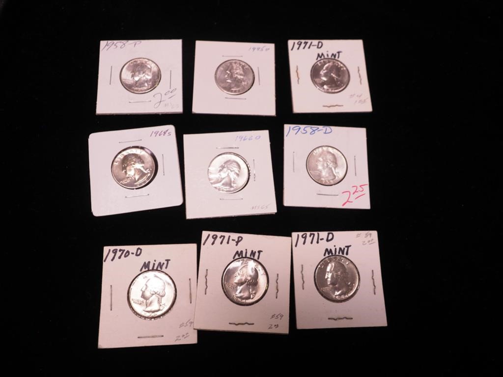 83 U.S. Roosevelt dimes in holders including