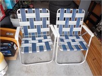 Pair of Sunbeam Alum. Frame Lawn Chairs