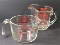 2 x Pyrex 4 Cup Glass Measuring Cups