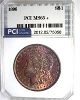 1896 Morgan PCI MS65+ Fantastic Color