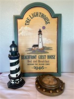 “The Light House” Wall Plaque, Resin Lighthouse ++