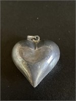 925 Silver Heart Pendant Marked 925 hollow heart