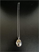 925 Silver Locket & Chain Necklace total weight