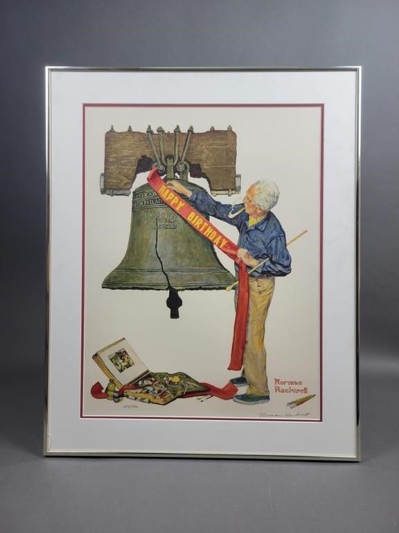 Norman Rockwell, "Celebration," Lithograph.