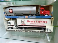 (2) Toy Semi Trucks (NIB) - (1) Moose Express &