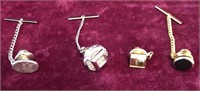 Lot of Tie Pins - One Sterling Silver