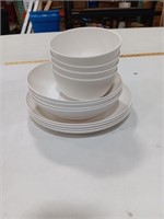 Lehaha  Bamboo White Kitchen Plates & Bowls 4