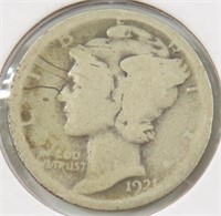 1921-P SILVER MERCURY DIME