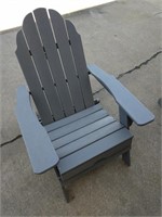 Gray Folding Polyurethane Adirondack Chair