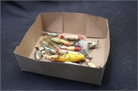 Box of Misc Vintage Wooden Fishing Lures