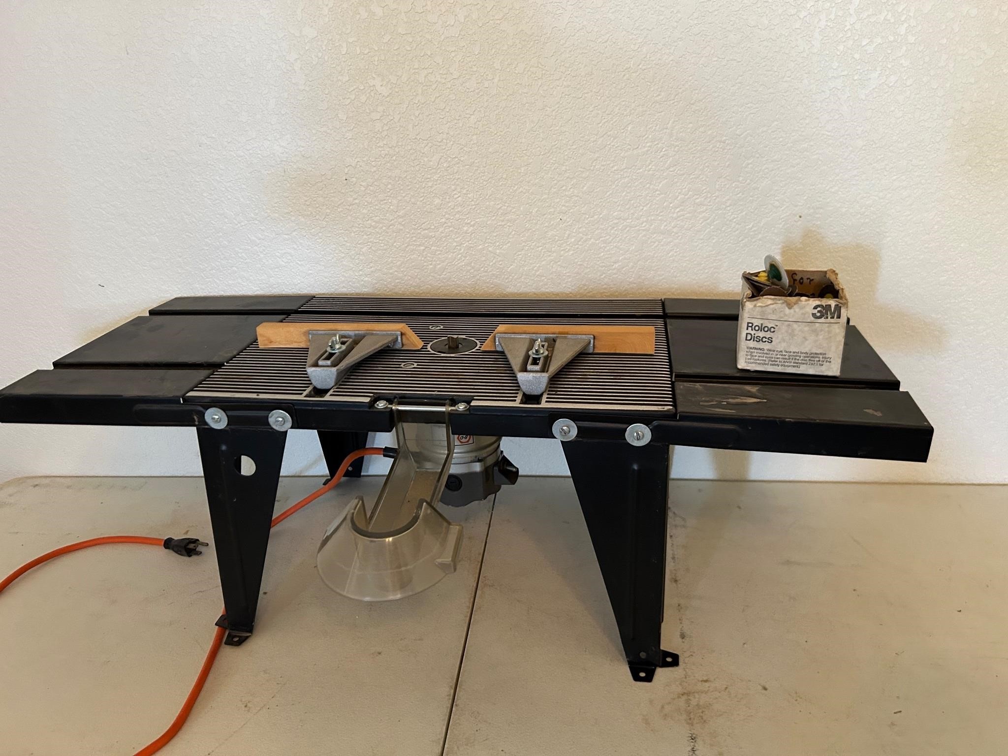 Black & Decker Router Mounted on Portable Table