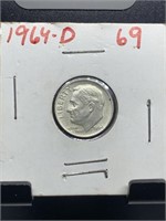 1964-D ROOSEVELT SILVER DIME